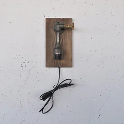 Opviq Zidna lampa E27 Max 200W, Smeđe-Crna