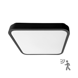 Brilagi - LED plafonsko svetlo za kupatilo sa senzorom ZENNA LED/12W/230V 24x24 cm IP44 crno