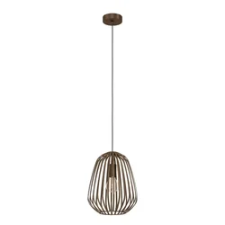 Eglo 901097 - Luster na sajli ESPINAL 1xE27/40W/230V bronzan