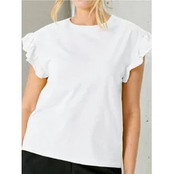 Sinsay - Pamučna bluza sa karnerima - belo