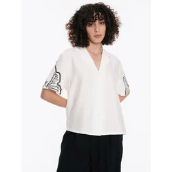4TAILORS Bluza Sundae črna/bela
