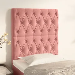Uzglavlje roza 80x7x118/128 cm baršunasto