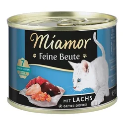 MIAMOR Vlažna hrana za mačke Feine beute losos 185g