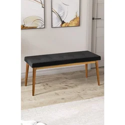 Hanah Home klupa Arwen, 105 cm, crna / prirodno drvo