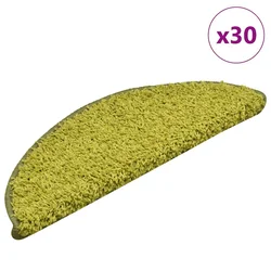 Prostirke za stepenice 30 kom 56x17x3 cm Zelene poluokrugle