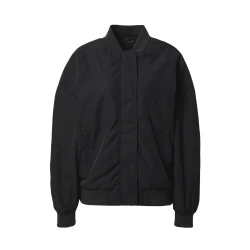 Womens Oversized Light Bomber Jacket Black