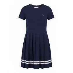 TOMMY HILFIGER Obleka temno modra/bela