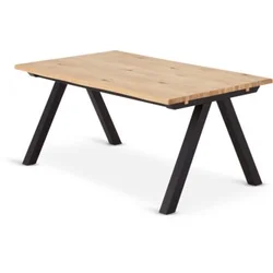 Trpezarijski sto SANDBY 100x160 natur hrast/crna