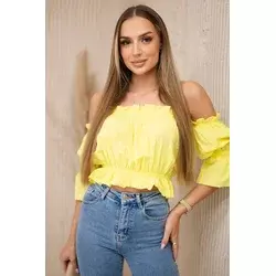 Yellow blouse over the shoulder