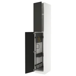 METOD Visoki element-ostava, bela/Nickebo boja antracita, mat, 40x60x240 cm