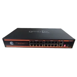 GEMBIRD POE-FS1018PS1 GMB Switch, IEEE802.3af/at 16 PoE 10/100M, 2 UP-link 100/1000M +1 SFP
