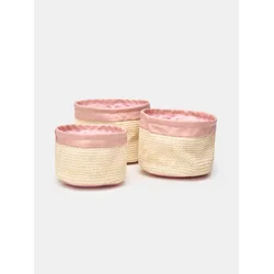 Sinsay - Set pletenih korpi za skladištenje 3 pack - šareno