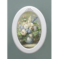 Home Gallery Slika Plavi buket u ovalnom okviru 27x37cm