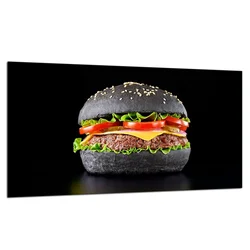 shumee Steklena zaščitna plošča ZA štedilnik 90X52 hamburger