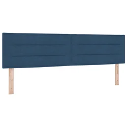 LED glava kreveta s LED trakama Plava 180 cm tkanina