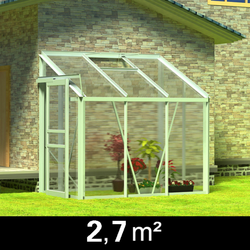 VIDAXL 3-delni rastlinjak z aluminijastim okvirjem in poševno streho