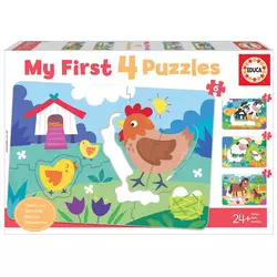 Educa - Puzzle In the yard Progressive - 1 - 39 kosov