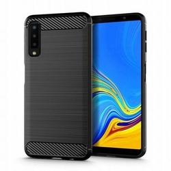 Barvni silikonski ovitek Samsung A7 2018 Carbon črna