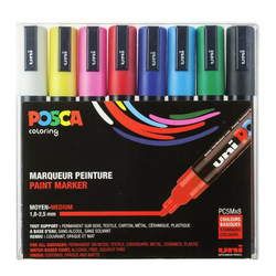 UNI set PC-5M Posca/1.8-2.5mm 1/8 KLASIK BOJE