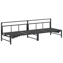 Ležaljka Crna 200 x 62 x 59,5 cm Tekstilen