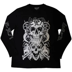 Slayer White Skulls (Sleeve Print) Black L Majica