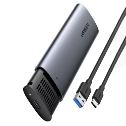 Ohišje za trdi disk Disk Bay M.2 B-Key SATA 3.0 sivo + kabel USB tipa C