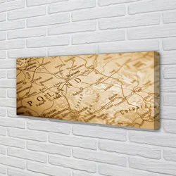 tulup.si Slika na platnu Zemljevid poljske 140x70 cm