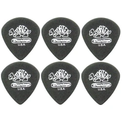 Dunlop 482R 1.14 Tortex Black Gold Jazz Sharp 6 Pack
