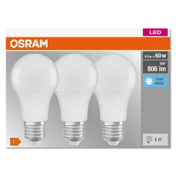 KOMPLET 3xLED Žarnica E27/8,5W/230V - Osram