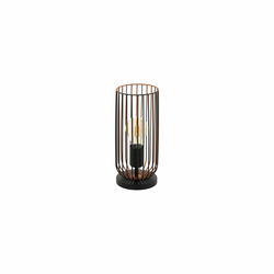 EGLO Stona lampa ROCCAMENA E27 31 cm crna/bakar 49646