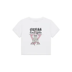 GUESS Majica kaki/staro roza/črna/bela