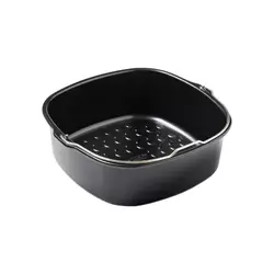 Square air fryer container, steel, 21 x 20 cm - Pyrex