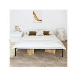 Metalni okvir za krevet crni 193x203 cm