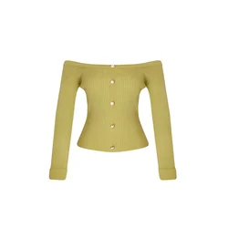 Trendyol Green Carmen Collar Knitwear Cardigan