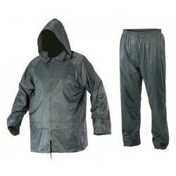SET DEŽNI PLAŠČ IN HLAČE ZELEN 3XL