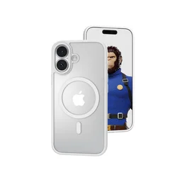 Lanxingxiansheng Maska za mobilni telefon IPhone 17, Sivo-bela