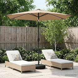 Suncobran za vrt s LED svjetlima i postoljem 270 x 270 cm