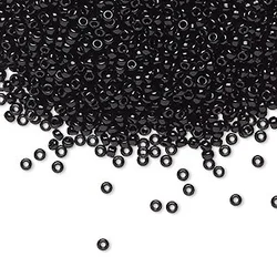 Kašaste perle (seed beads) 11/0-2 mm mat crna