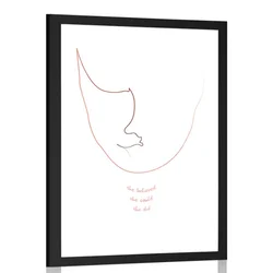 Plakat s paspartujem minimalizem z napisom - 30x45 no frame