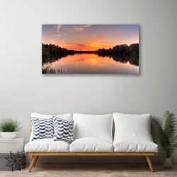 tulup.si Slika na platnu Lake forest landscape 100x50 cm