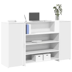 Recepcijski stol Bijeli 180x50x103,5 cm Inženirsko drvo