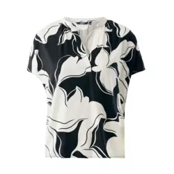 Mexx Ženska bluza MF006100661W, V-izrez, Belo-crna