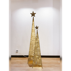 Novogodišnja dekoracija Jelka piramida 210 cm, Zlatna