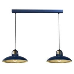 Luster na sajli FELIX 2xE27/60W/230V, plave boje