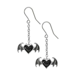 Uhani ALCHEMY GOTHIC - Black Soul - Kositer - E443