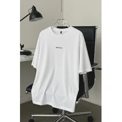 Trendyol Muška majica Tmnss25Ts00072, Bela