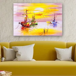 Wallity Dekorativna slika na kaljenom staklu, 70x100cm, Šarena