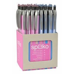 Spoko Kroglično pero Stripes - modro polnilo, 0,3 mm