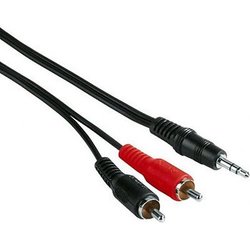 HAMA povezovalni kabel ECO 2xRCA moški - 3,5mm vtič moški, 5 m