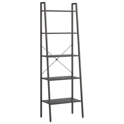Samostojeće police s 5 razina crne 56 x 35 x 174 cm